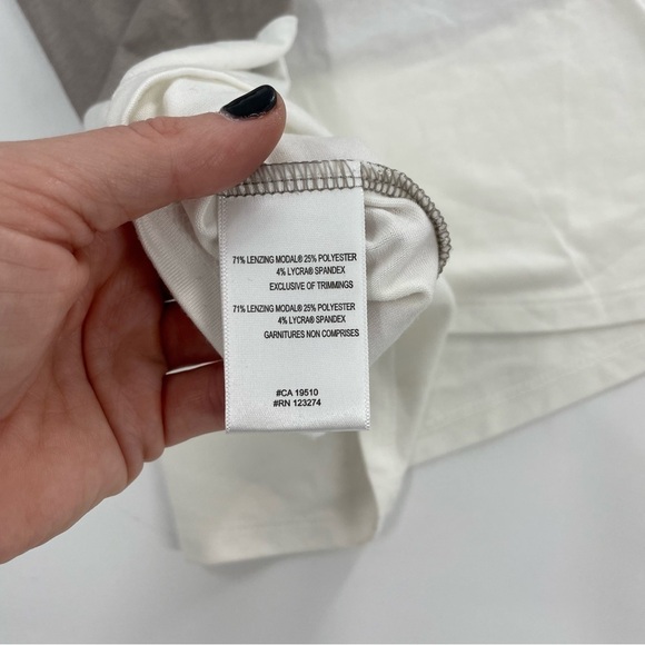 LOLE Colorblock Grey and White Asymetric Hem Tank Top NWOT - Picture 7 of 11